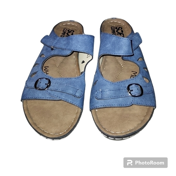 Band wagon comfort sandal faux Leather size 8 - Picture 3 of 12